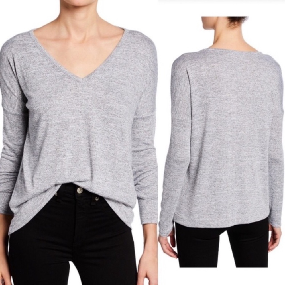 Rag & Bone Theo Long Sleeve V-Neck Tee